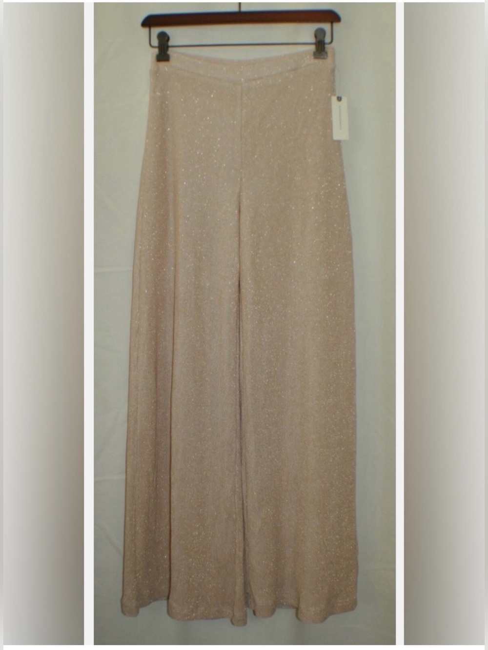 Timeless Anthropologie Wide-Leg Knit Pants in Light Beige - Picture 3 of 13